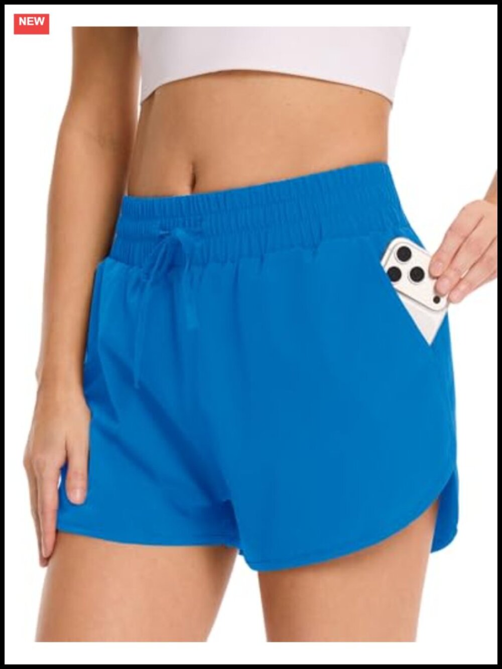 Quick Dry Running Shorts Women High Waisted Athletic Gym Shorts with Pockets